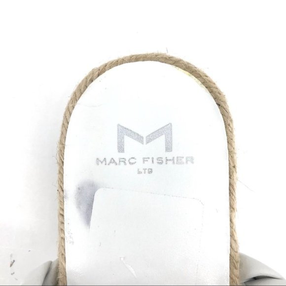 Marc Fisher White Jaimee Espadrille Slide Sandal - Picture 4 of 8